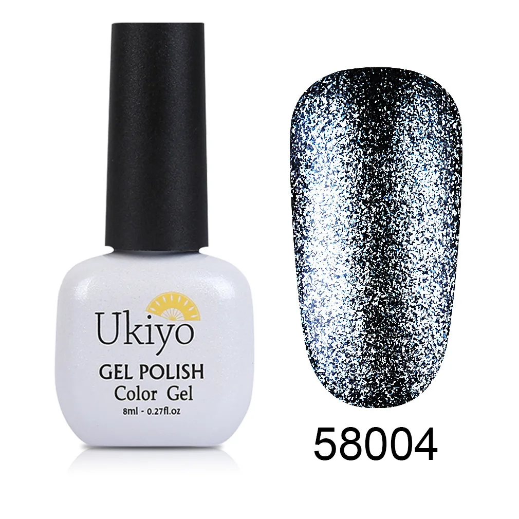 Ukiyo 8 мл Платиновый Цвет гель лак для ногтей Полупостоянный дизайн ногтей замачиваемый УФ-гель для ногтей Блестящий лак жемчужный Гель-лак - Цвет: 58004