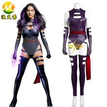 X-Men Apocalypse Psylocke Elizabeth Braddock Womens Fancy Dress Cosplay Costume Sexy Purple Jumpsuit Free Shipping