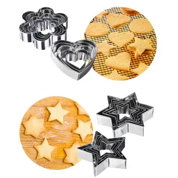 

20 Pcs Handmade Stainless Steel DIY Baking Mold Biscuit Cutter Cake Decoration Tool for Cake Cookie Biscuits Making