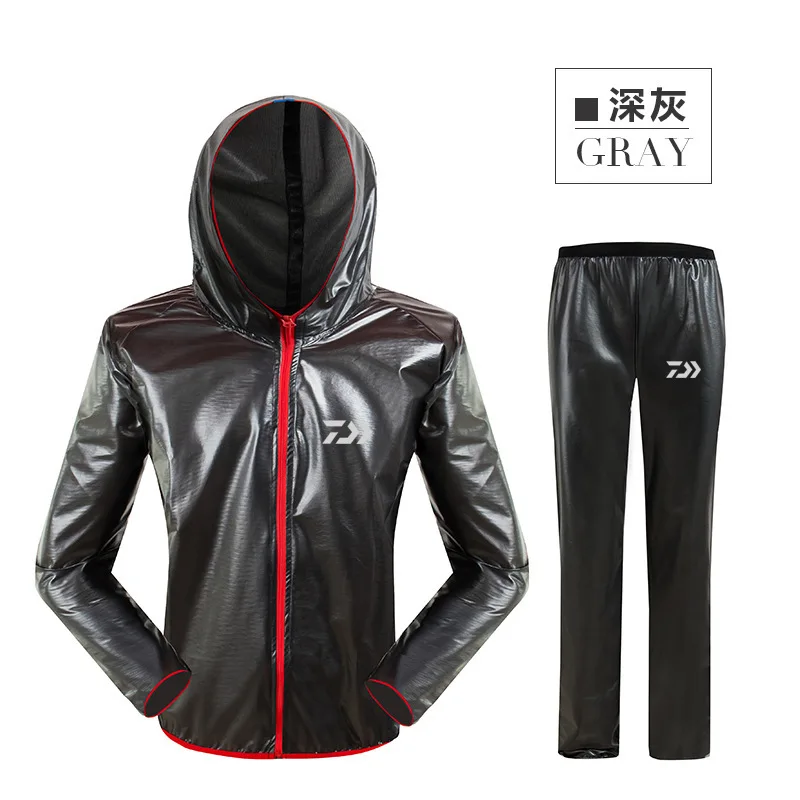 

New DAIWA Fishing Clothing Extra Thin Waterproof Anti Uv Cycling Hiking Fishing Jacket And Pants Breathable Hooded Fishing Shirt
