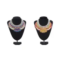 Модный женский накладной воротник ручной работы вышивка тесьма ожерелье в национальном стиле бисером поддельное ожерелье-воротник