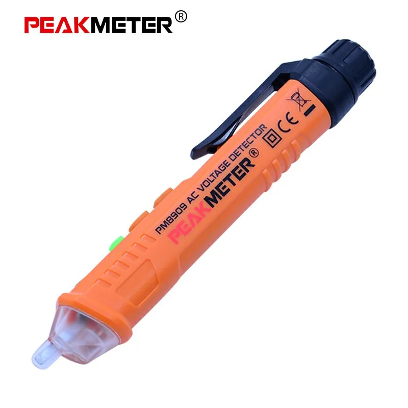 PEAKMETER PM8909 VS PM8908C бесконтактный Тестер ручка 12 1000 В/48 В переменного тока детекторы