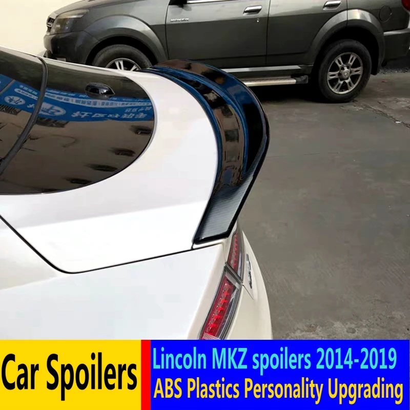 

For Lincoln MKZ spoiler Car Rear Wing Trunk Lip Spoiler ABS Plastics Primer and baking paint color2014 2015 2016 2017 2018 2019