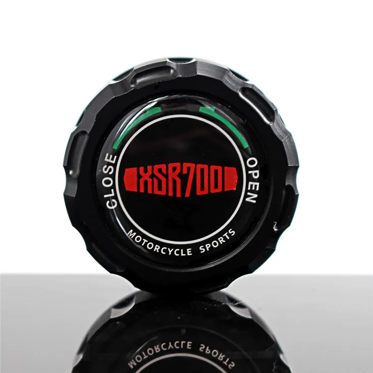 8 цветов мотоциклетный фильтр жидкость задний тормоз главный цилиндр масляный резервуар Крышка крышки для Yamaha XSR700 XSR 700 - Цвет: black