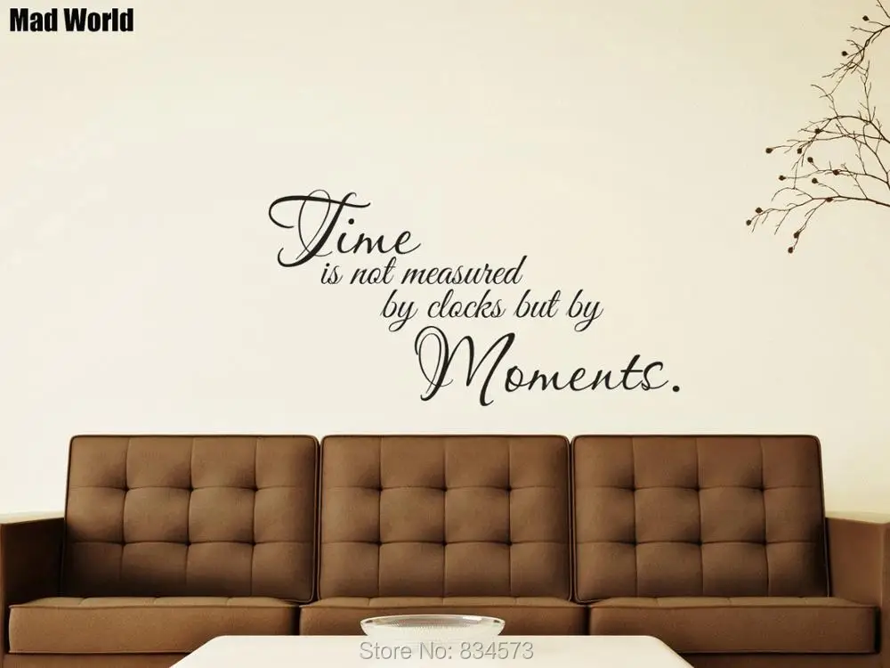 Time Is Not Measured By Clocks But Moments Wall Art Stickers Wall Decals Home Diy Decoration Removable Room Decor Wall Stickers Wall Stickers Aliexpress