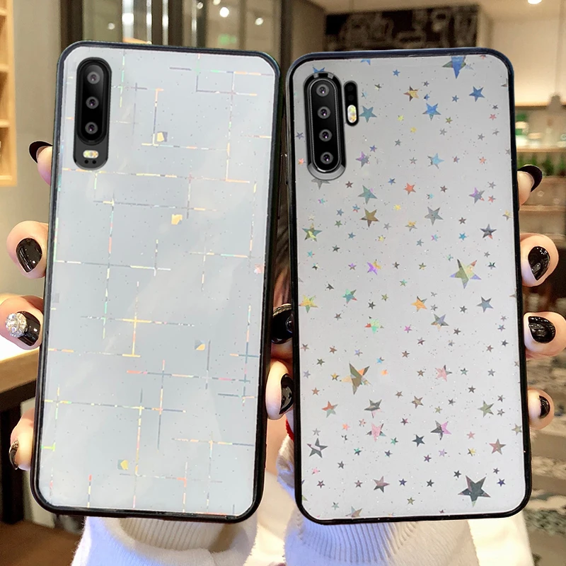 Для huawei P30 Lite Pro чехол Модный градиентный лазерный силиконовый мягкий для |