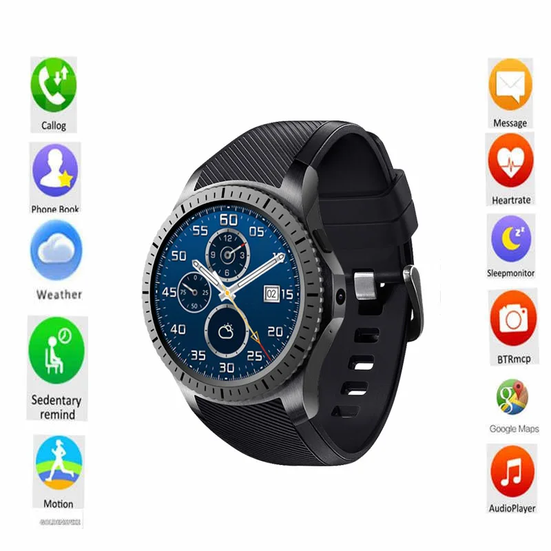 

New Smartwatch GW11D 3G 512M+8G MTK6580 Dual Core GPS\WIFI\BT Heart Rate Android 5.1 2.0MP for IOS&Android phone watch PK KW88