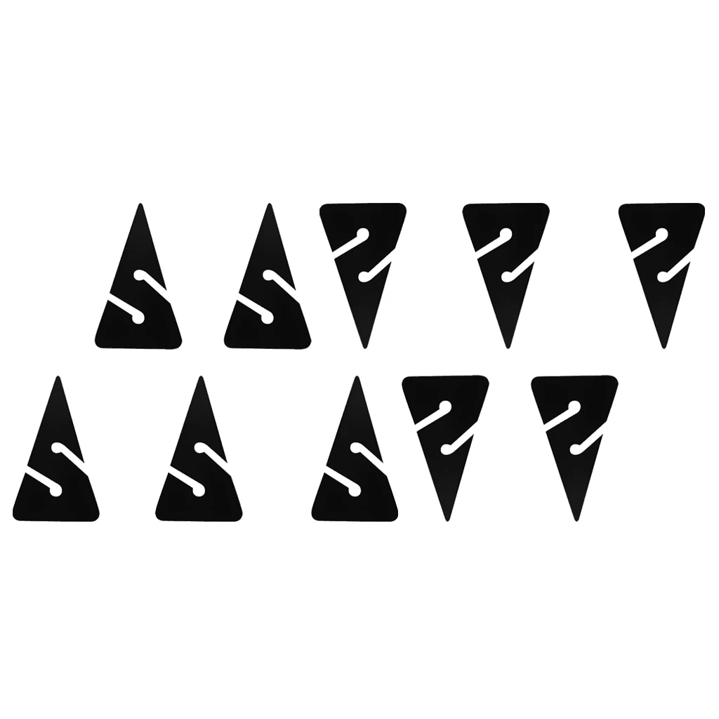 10 Pieces Compact Triangle Shaped PVC Dive Directional Rope Line Arrow Markers for Scuba Cave and Wreck Diving Safety Gear 