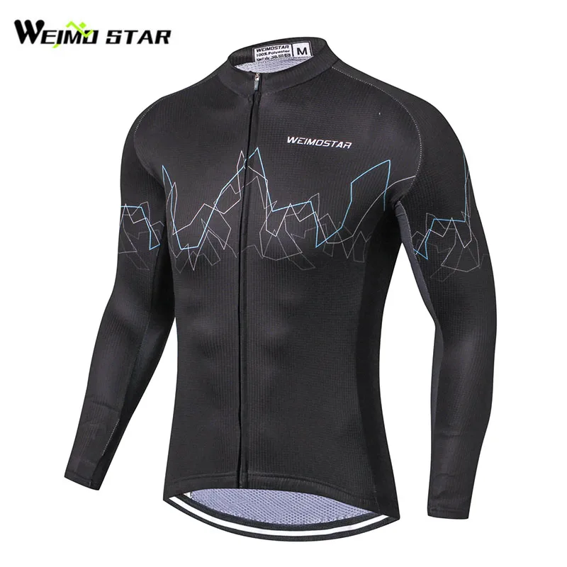 Weimostar Men Long Sleeve Cycling Jersey MTB Bicycle Clothing Outdoor