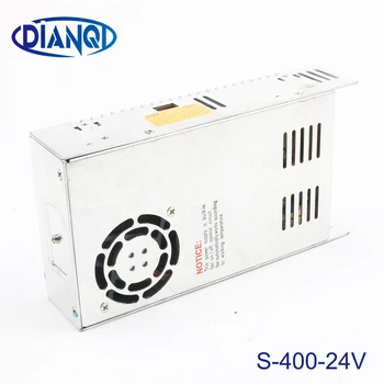 

DIANQI 400W 24V 17A Single Output Switching power supply for LED AC to DC smps 24v variable dc voltage regulator S-400-24