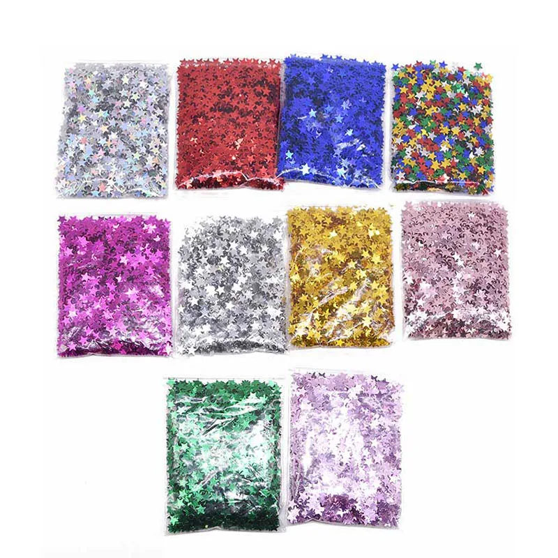 15g 6/10mm Shiny Gold Star Confetti Birthday Party Wedding Table Decoration Acrylic Confetti Sprinkles Christmas DIY Decoration