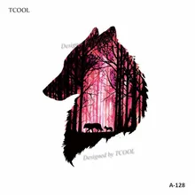 HXMAN Wolf Временная тату наклейка акварельные татуировки для женщин