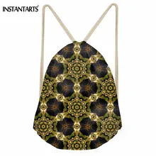 INSTANTARTS Для женщин мода строка рюкзак Повседневное ежедневно Применение шнурок для девочек женские полиэстер Малый Cinch Sack пляжные сумки
