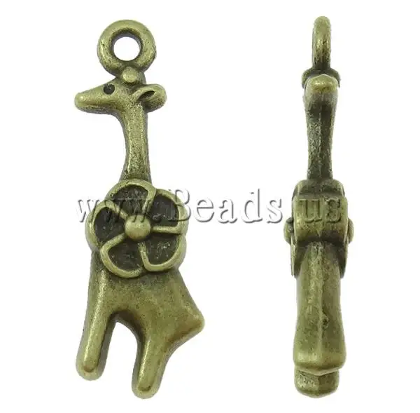 Free shipping!!!Zinc Alloy Animal Pendants Cheap Jewelry Wholesale Giraffe antique bronze color plated nickel | Украшения и