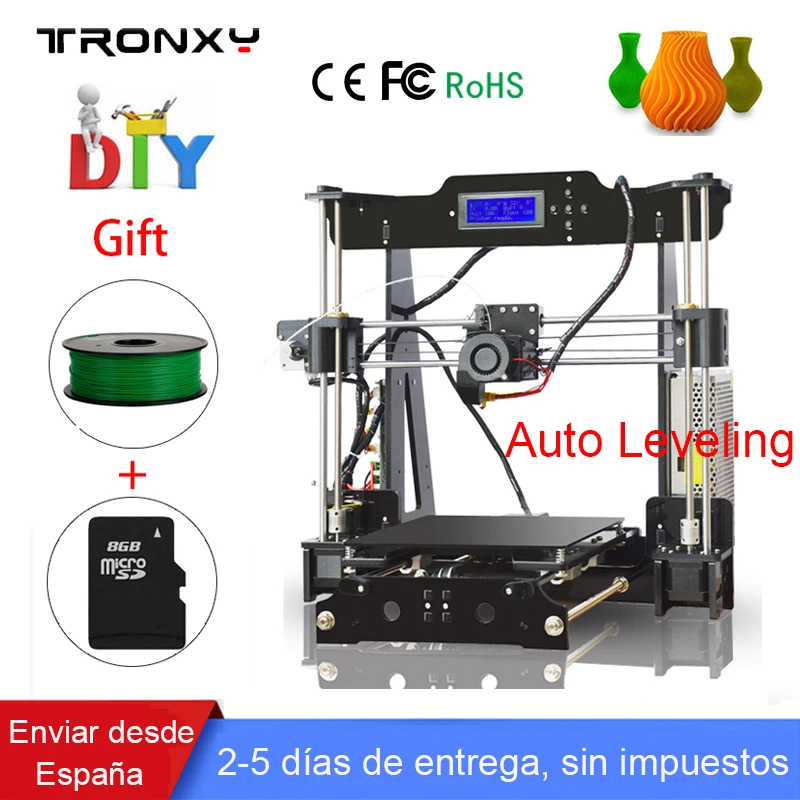 Auto Leveling 3d Printer DIY Easy assemble Reprap i3 3D Printer DIY Kit High Precision Extruder 3d printer 10M filament +SD Card