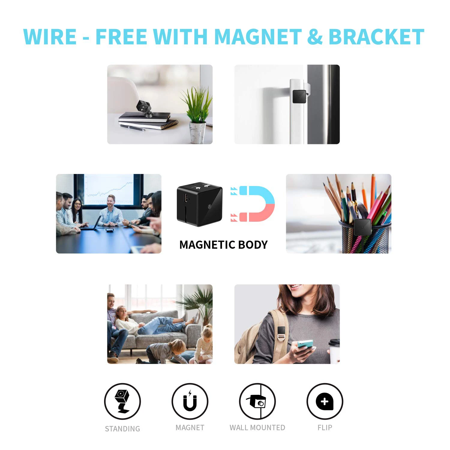 Мини ip-камера беспроводная WiFi HD 1080P сетевой мониторинг для детской безопасности спортивная экшн видеокамера s