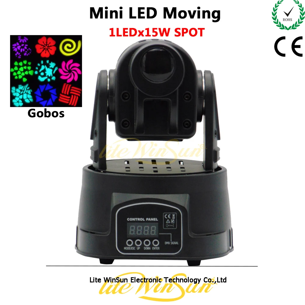 15w led spot lighting moving head mini bar dj light party wedding decorate lighting
