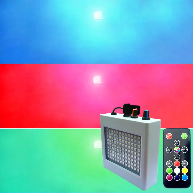 108 Led Mixed Flashing Stage Lights Remote Sound Activated Disco Lights