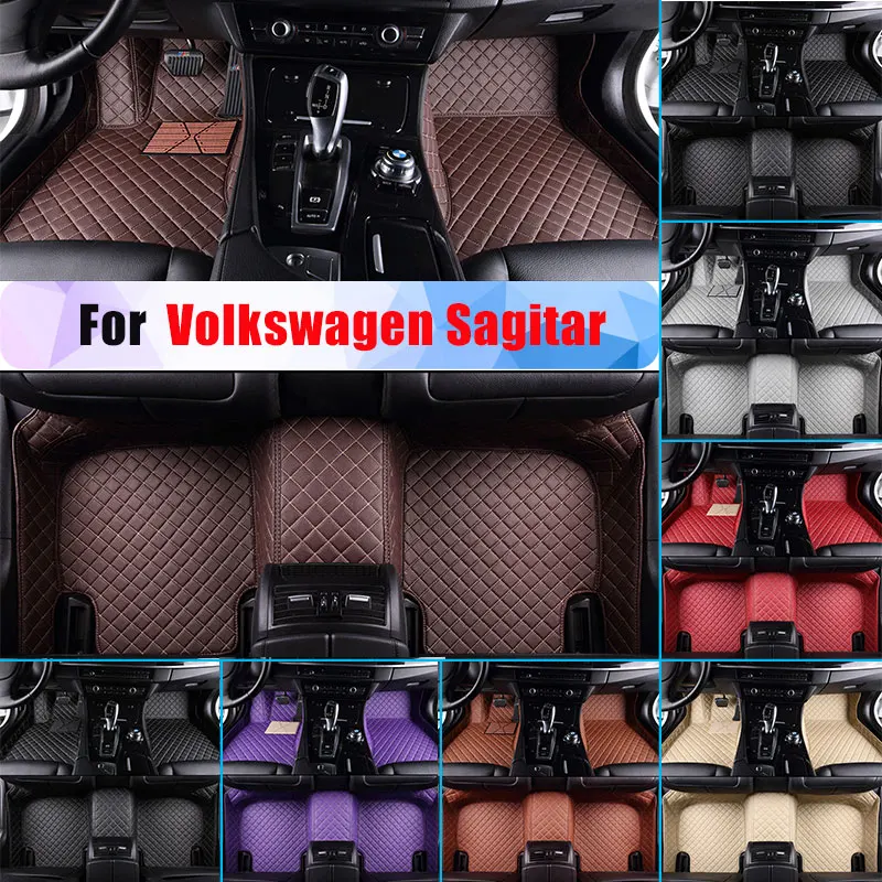 

Waterproof Car Floor Mats For Volkswagen Sagitar All Season Car Carpet Floor Liner Artificial Leather Full Surrounded