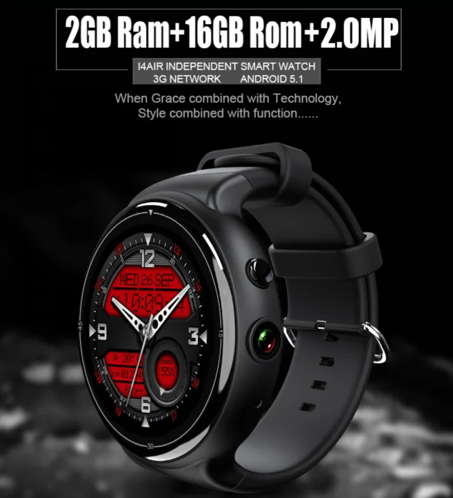 

Smart Watch Android 5.1 SmartwatchI4Air Smart Watch 2G + 16G Thin Screen 3G Mobile Phone Wifi Heart Rate Payment GPS Camera Benz