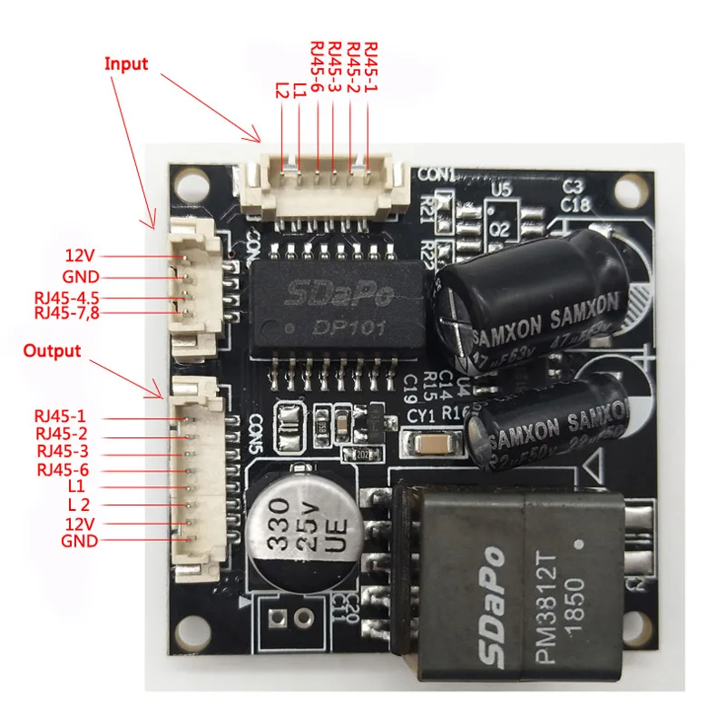 Объединения модулей PoE Инжектор POE с разъемом 12V для IP камеры системы видеонаблюдения CCTV, Мощность Over Ethernet 12V 1A выход IEEE802.3af