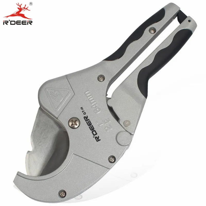 RDEER PVC Pipe Cutter Stainless Steel Blade Cutting Plier 64mm Scissors
