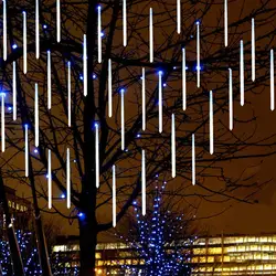 Водонепроницаемый метеоритный дождь труба светодиодный свет гирлянды для внутреннего наружного сада свадьбы рождественской вечеринки