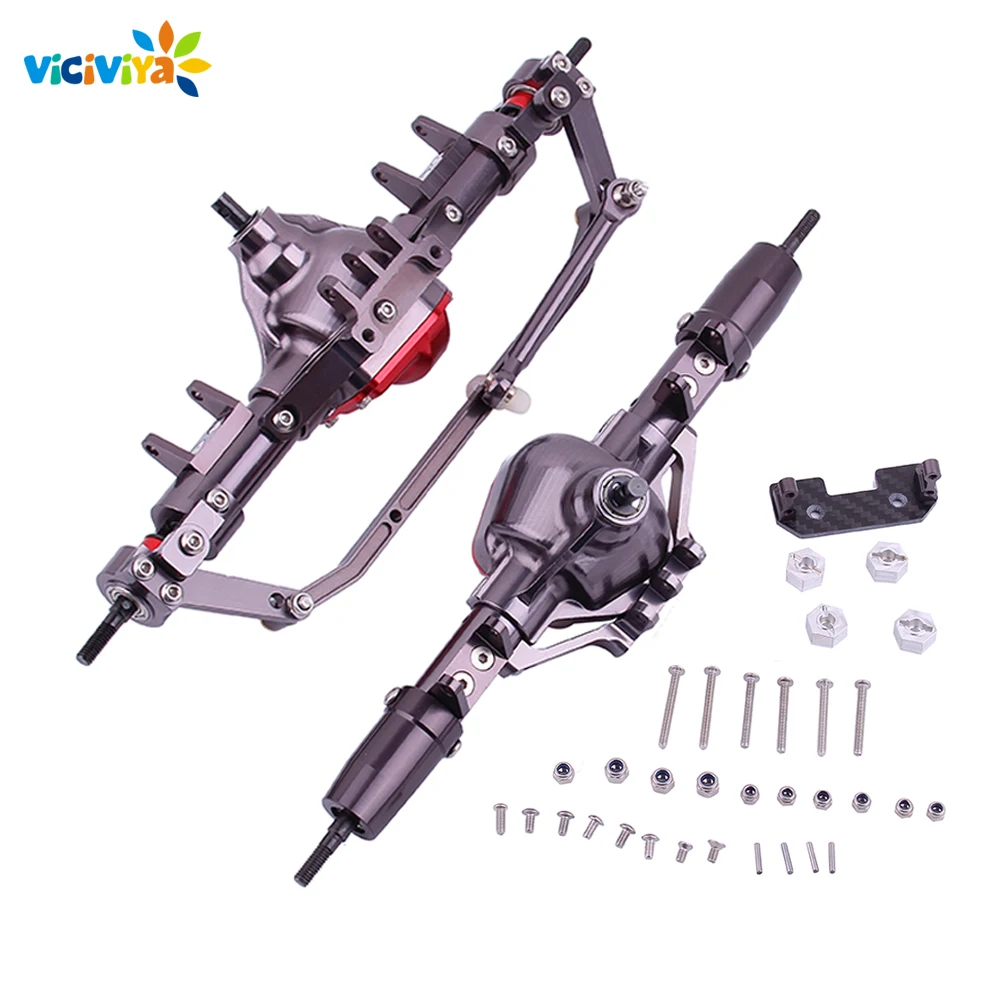 

2018 New Arrival 1/10 Rc Car Complete Alloy Front And Rear Axle CNC Machined for 1:10 Rc Crawler AXIAL SCX10 RC4WD D90 Truck