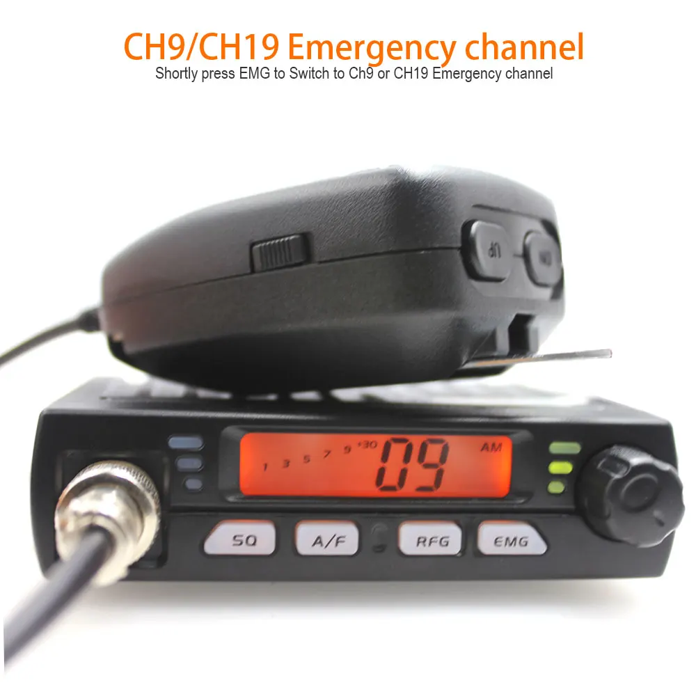 Ultra Mini CB-40M 25.615-30.105MH 8W Citizen band CB Radio Mobile Transceiver Compact AM/FM Car radio same with AC-001 AR-925 - Цвет: red screen