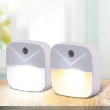 

ABS Home LED Induction Night Light Lighting-control Automatic Sensor Warm Light intelligernt light control Nightlight #27/5