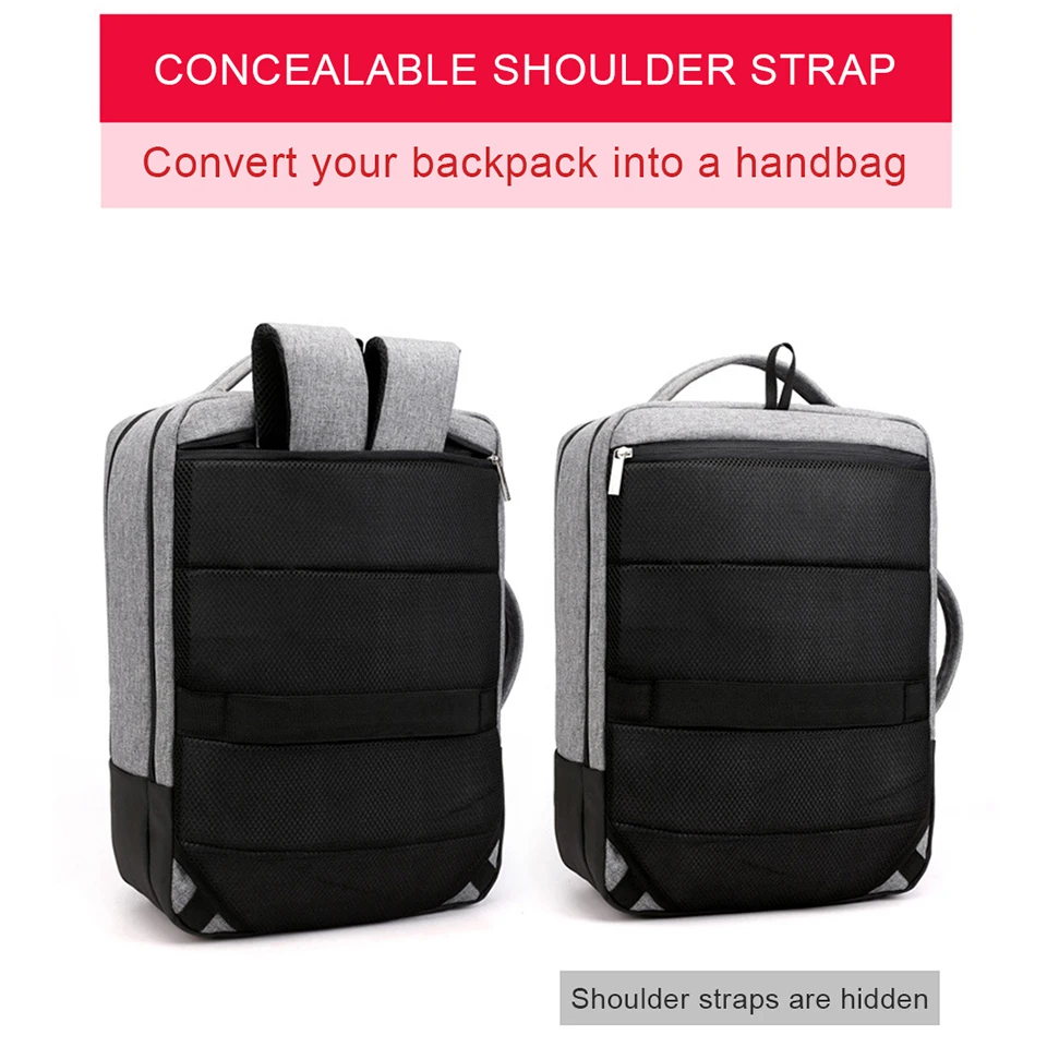  Men Backpack Multifunctional Anti Theft Laptop Student Bagpack Notebook USB Charging Waterproof Men