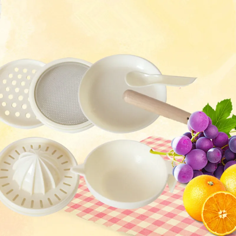 6 Pcs/Set ABS Material Baby Food Grinder Bowl Masher Babies Food Mills Tools For Fruit