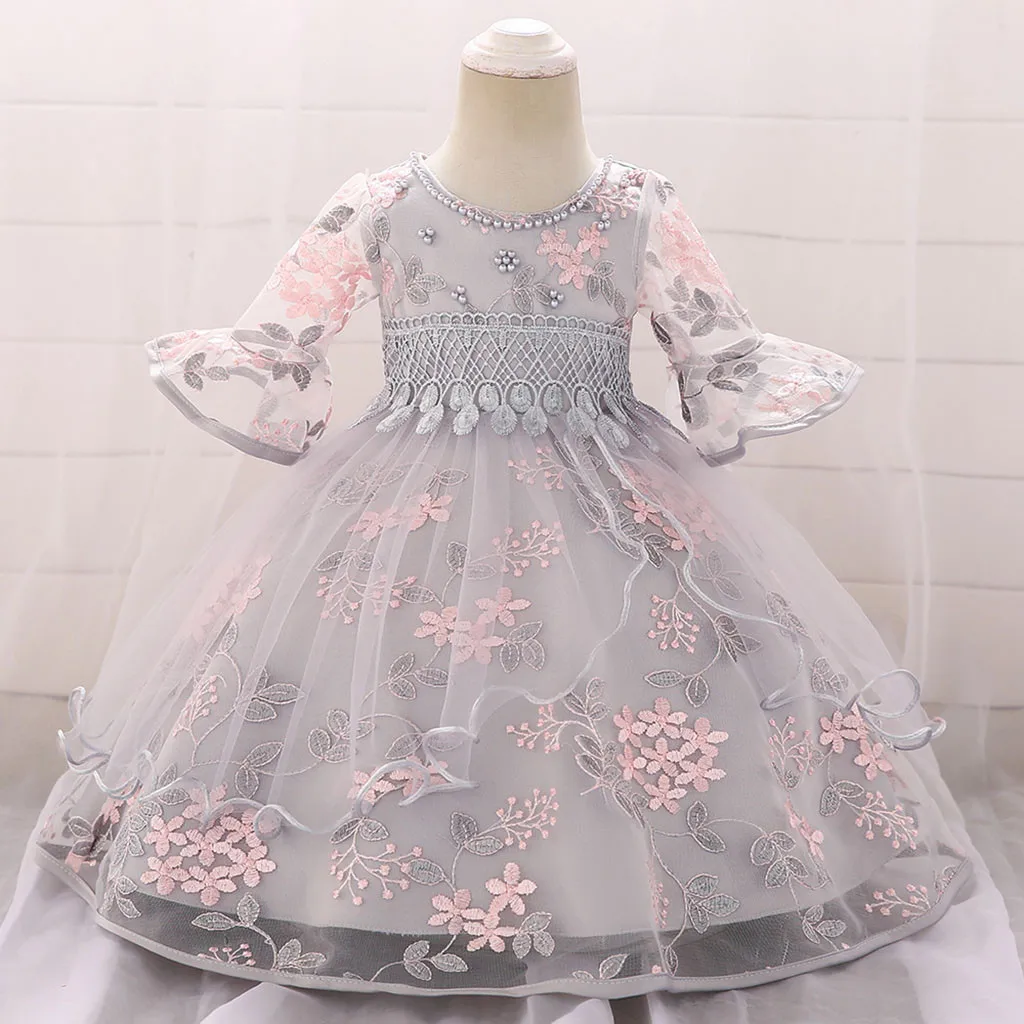 

Floral Baby Girl Princess Bridesmaid Pageant Gown Birthday Party Wedding Dress baby girl dress princess and wedding