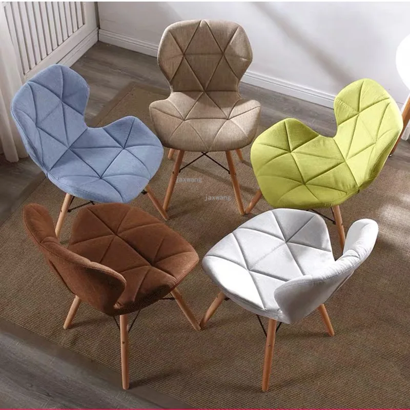 

Classic Modern Minimalist White Chair Creative Office Chair Home Computer Chair Study Backrest Adult Nordic Dining Chair
