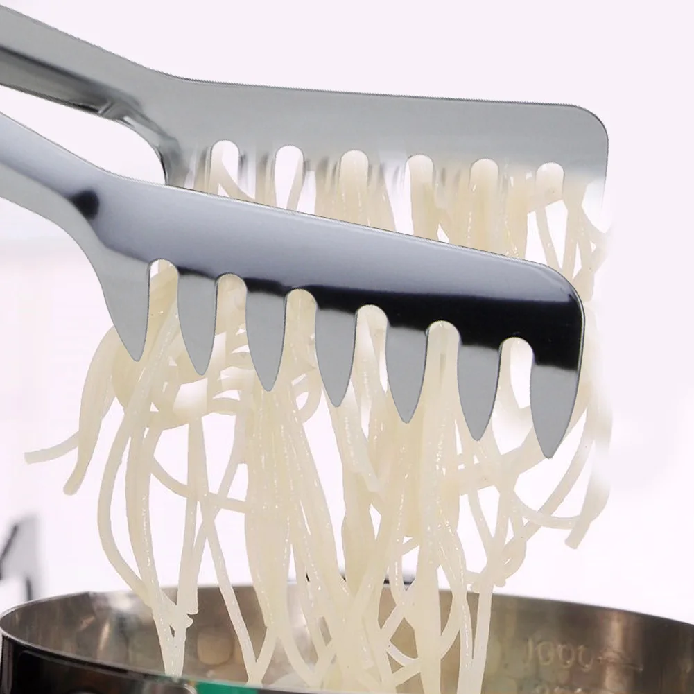 Стальной зажим для еды из нержавеющей стали кухонные инструменты для приготовления пищи посуда для спагетти Лапша для барбекю клип западные Пищевые Инструменты для дома