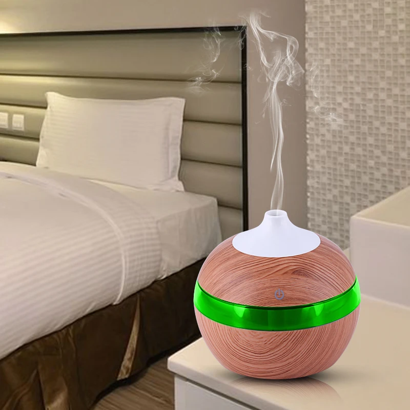 

Mini Ultrasonic Air Humidifier USB Aroma Diffuser Wood Grain LED Night Light Electric Essential Oil Diffuser Air Purifier Mist