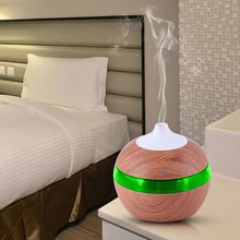 Mini Ultrasonic Air Humidifier USB Aroma Diffuser Wood Grain LED Night Light Electric Essential Oil Diffuser Air Purifier Mist gxz flower vase aroma diffuser essential oil night light ultrasonic air humidifiers mist maker mini desk air purifier 100ml