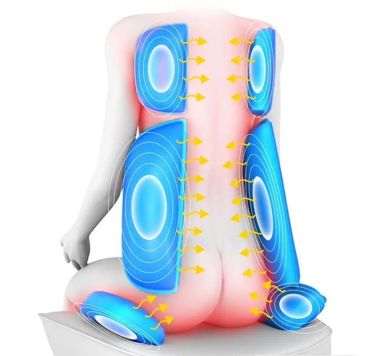 Электрический массажер для шеи, поясницы, спины, плеч, многофункциональный, для тела, Вибрационный разминающий стул, подушка для дома