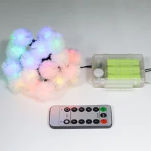 IP65 пульт дистанционного управления затемнения светодиодные строки света батареи 50 Эдельвейс гирлянда Водонепроницаемый Рождественский садовый декоративный свет