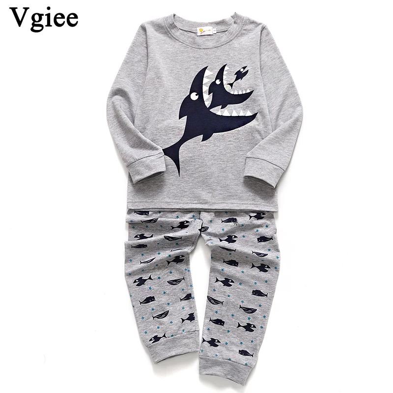 

Vgiee Kids Clothes Cotton Full Cartoon for Fish Print Cotton O-Neck Children Boy Clothings 2019 Autumn Winter Clothes CC217
