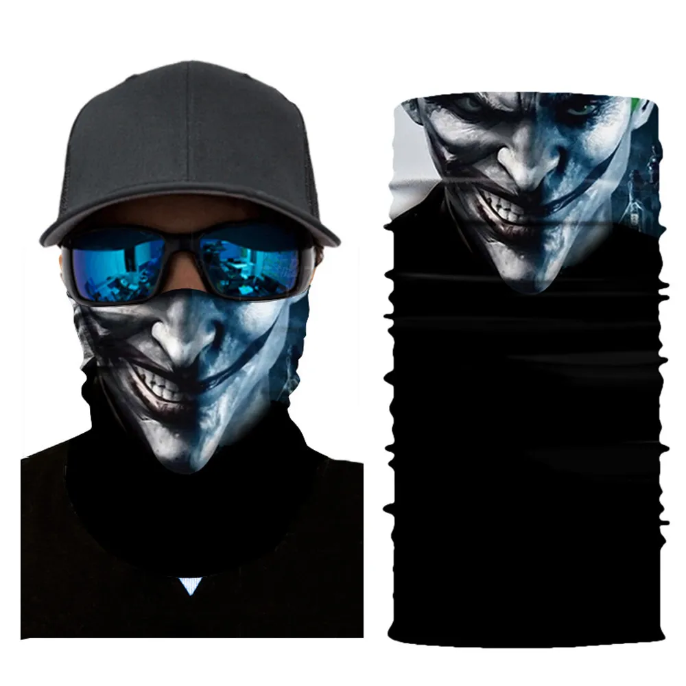 

Cycling Motorcycle Neck Tube Ski Scarf Face Mask Balaclava Halloween Party skull Ghost Half Face Shield Mask protection