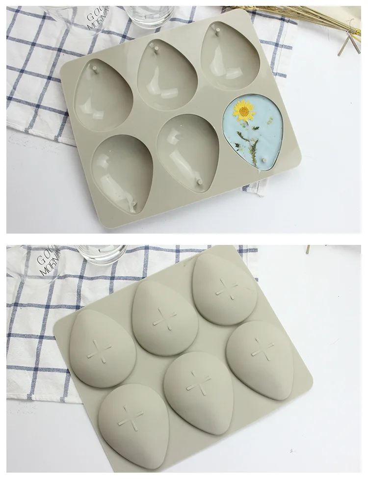 Восковые таблетки силиконовые формы DIY ручной работы свечи формы для гипса мыло 6 связанные ароматерапия гипсовые капли воды формы