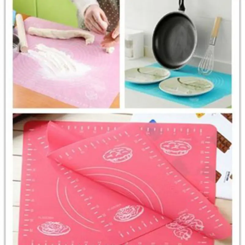 1PC Silicone Cake Dough Pastry Fondant Rolling Cutting Mat Baking Pad