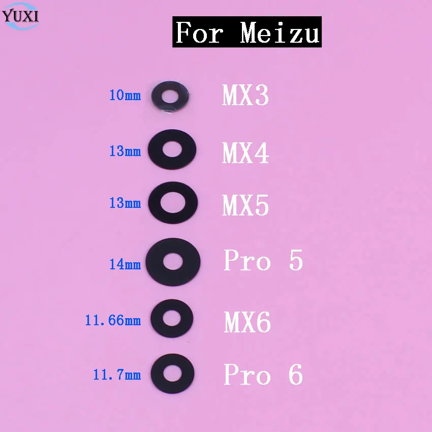 

YuXi New Camera Glass Lens Cover Replacement Part For MX3 MX4 MX5 MX6 PRO 5 6 Cell phone.