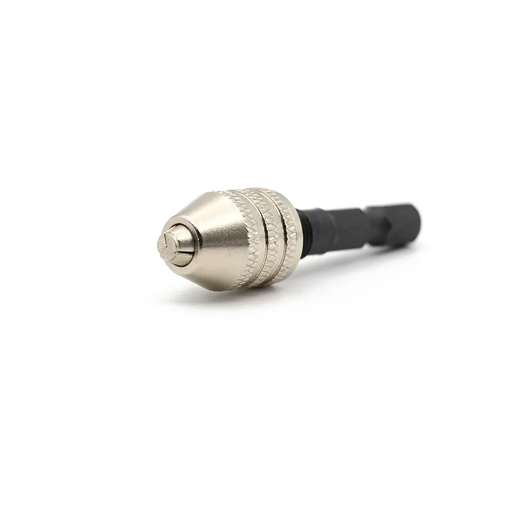 

Mini 0.3-3.5mm Dia Electric Grinder Keyless Drill Chuck 1/4" Hex Shank Universal Drill Bit Converter Screwdriver Driver Adaptor
