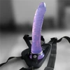 Correa en pantalones de Dildo realistas para Mujeres Hombres parejas Strapon Dildo Panties para lesbianas Gay flesh purple dildo Strap On dildo ► Foto 3/6