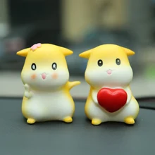 Автомобильный орнамент маленький хомячок декорация для автомобилей милый мультфильм Стайлинг украшение для приборной доски Креативные Куклы Подарки для автомобилей