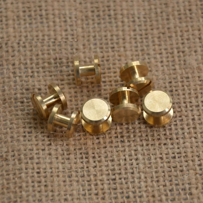 free shipping 10*4*6mm double flat wallet bag screw brass belt screw