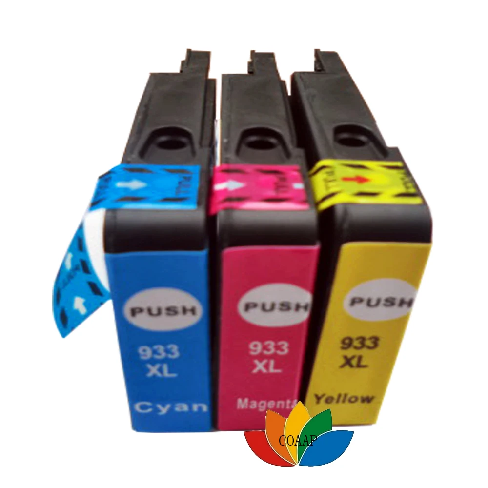3 Compatible color Ink Cartridge For Officejet 6100 6600 6700 Premium HP 933 XL 933XL Cyan