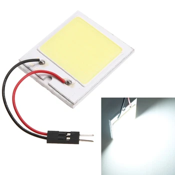 

2Pcs Car-styling Interior Light Car Xenon HID COB Auto LED Map/Reading Lamp Panel Bulb with T10 & Dome Light Adapter 24/48 SMD